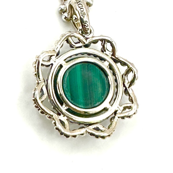 Lagos Caviar Malachite & silver Pendant Necklace - Picture 7 of 10